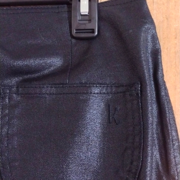 Kate Moss x Topshop Black Faux Leather Skinny Moto Retro Skinny Pants Size 6 - Picture 15 of 16